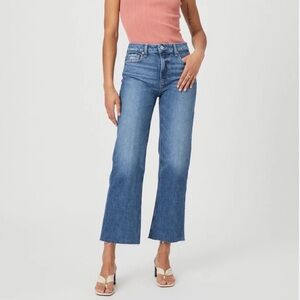 PAIGE Leenah Ankle Jeans Size 29 Familia Raw Hem